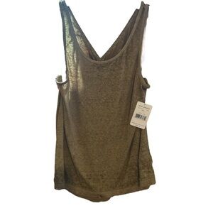 NWT Free People Break of Dawn Solid Top Army Green size XS